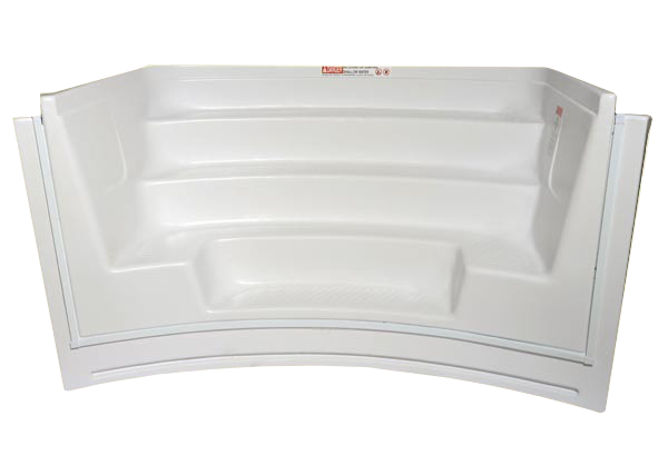 6 Ft Rad Step-N-Rest Trimline White - STEPS